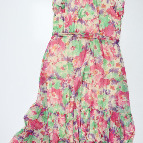 Love&Roses Womens Multicoloured Floral Polyester Maxi Size 18 V-Neck Pullover