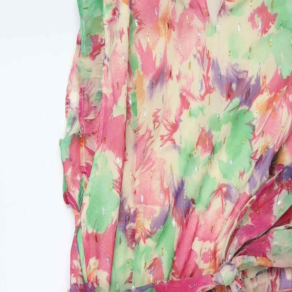 Love&Roses Womens Multicoloured Floral Polyester Maxi Size 18 V-Neck Pullover