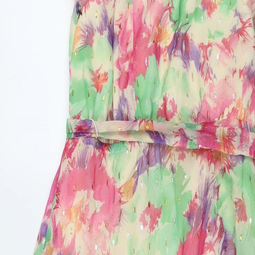 Love&Roses Womens Multicoloured Floral Polyester Maxi Size 18 V-Neck Pullover