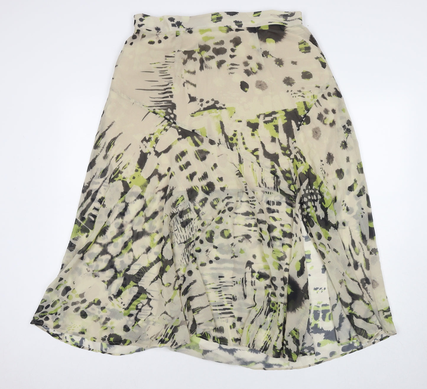 NEXT Womens Beige Animal Print Polyester A-Line Skirt Size 12
