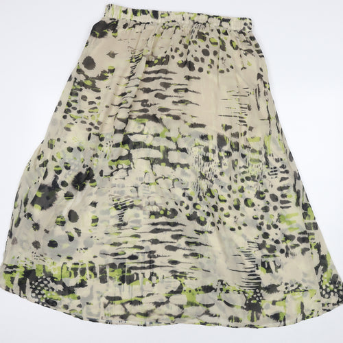 NEXT Womens Beige Animal Print Polyester A-Line Skirt Size 12