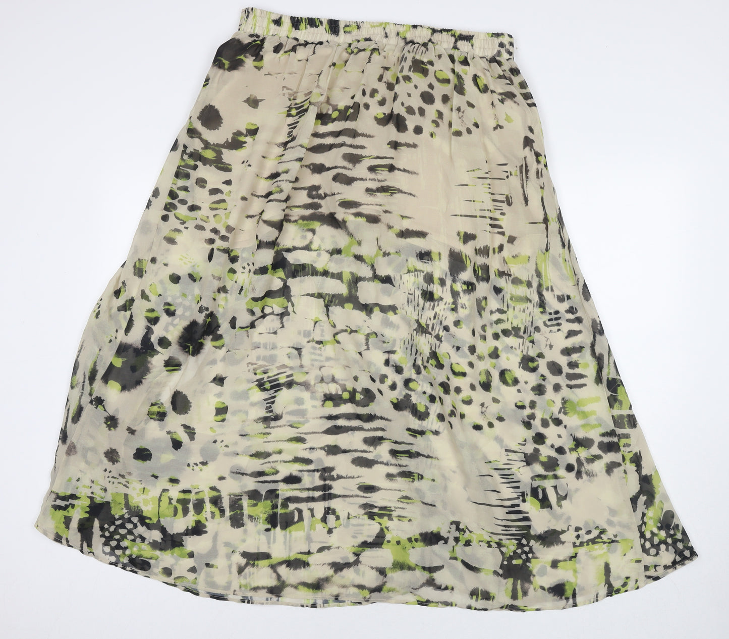 NEXT Womens Beige Animal Print Polyester A-Line Skirt Size 12