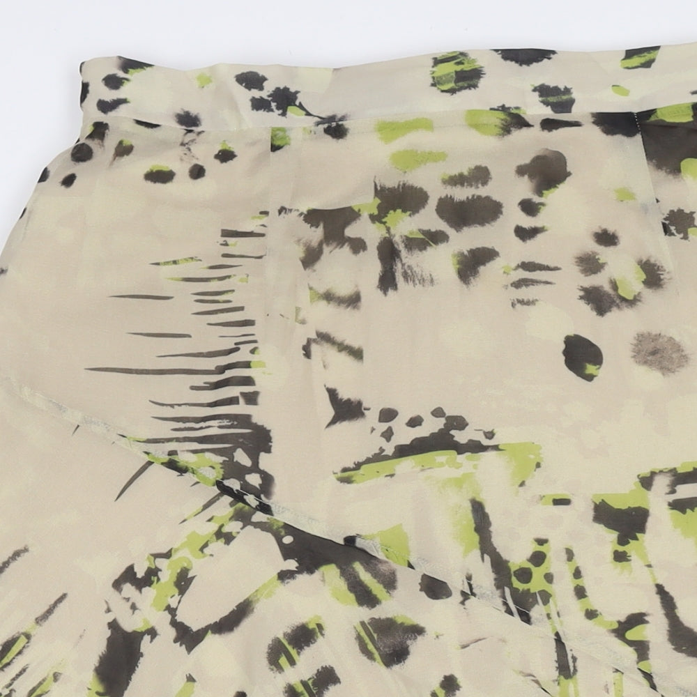NEXT Womens Beige Animal Print Polyester A-Line Skirt Size 12