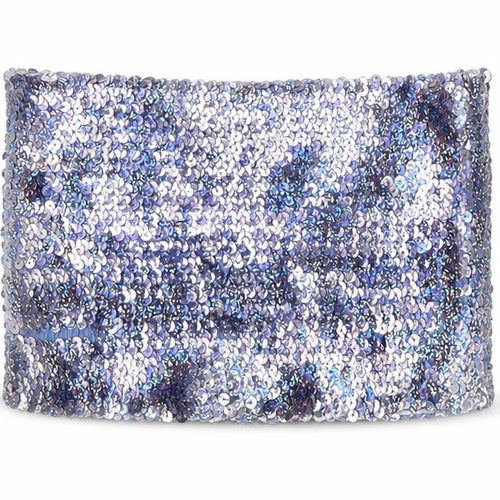 Urban Outfitters Womens Blue Acrylic Cropped Tank Size XS Square Neck - Glitter Sequin Detail