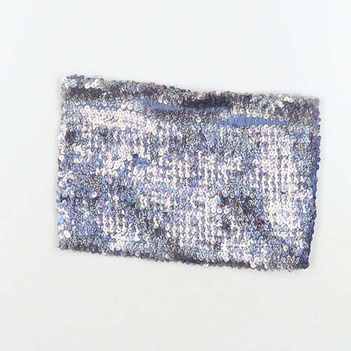 Urban Outfitters Womens Blue Acrylic Cropped Tank Size XS Square Neck - Glitter Sequin Detail