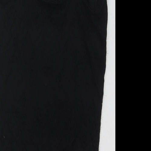 PRETTYLITTLETHING Womens Black Polyester Bodysuit One-Piece Size 10 Snap
