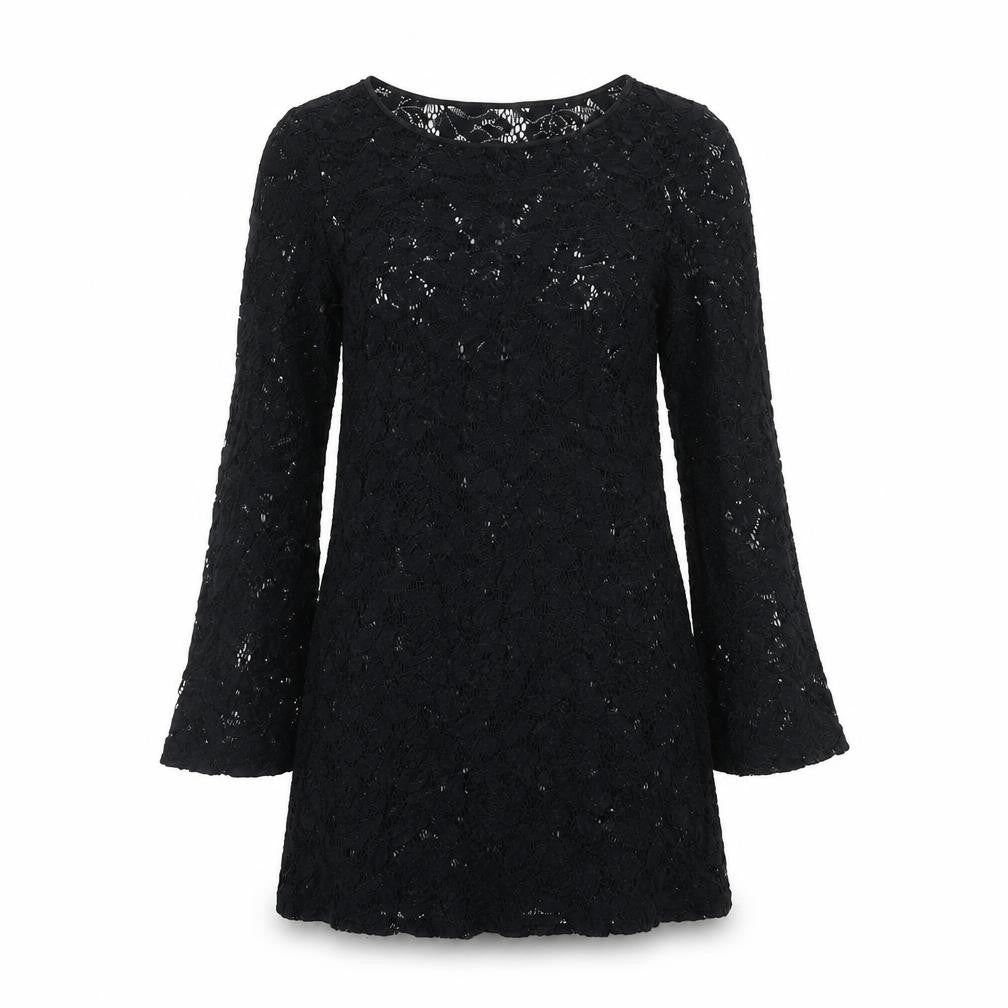 Front view of Wallis women’s black polyester a-line, size UK 10, round neck pullover