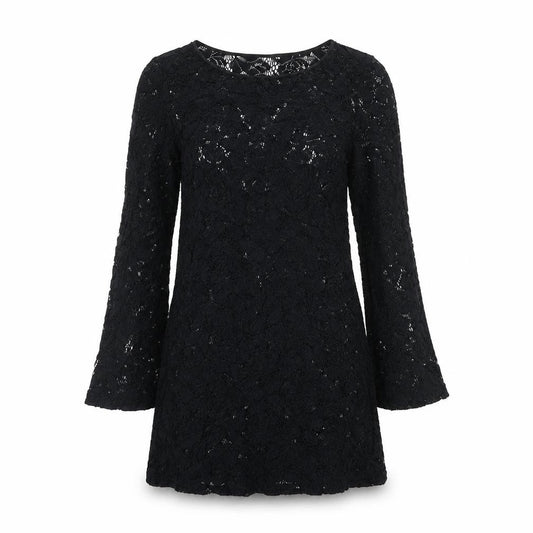Front view of Wallis women’s black polyester a-line, size UK 10, round neck pullover