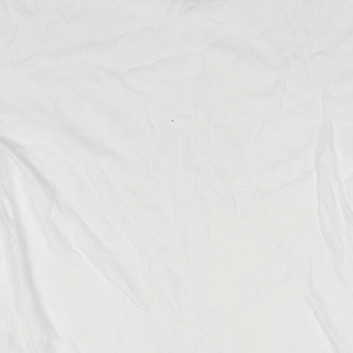 Marks and Spencer Mens White Cotton T-Shirt Size L Round Neck