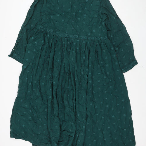 Khaadi Womens Green Viscose Maxi Size 12 V-Neck Button