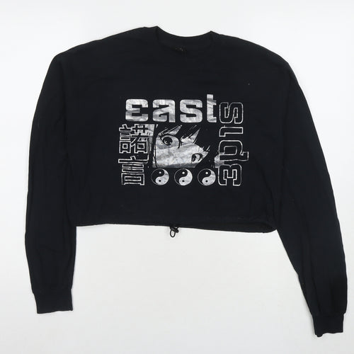 Urban Outfitters Womens Black Cotton Pullover Sweatshirt Size S Pullover - East Side