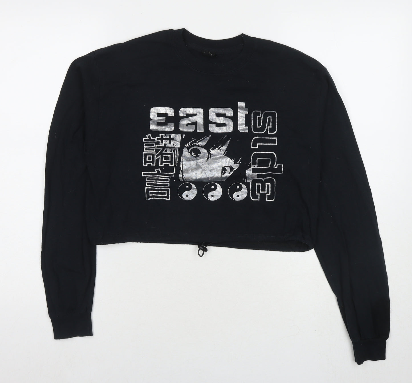 Urban Outfitters Womens Black Cotton Pullover Sweatshirt Size S Pullover - East Side
