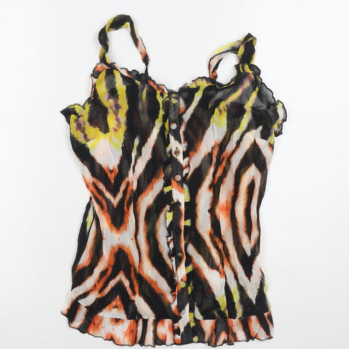 Per Una Womens Multicoloured Polyester Basic Tank Size 12 V-Neck
