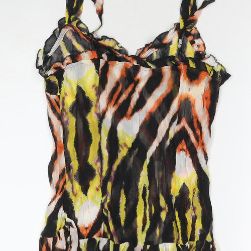 Per Una Womens Multicoloured Polyester Basic Tank Size 12 V-Neck