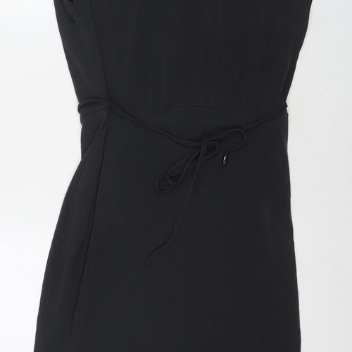 Oasis Womens Black Viscose Maxi Size L Cowl Neck Pullover
