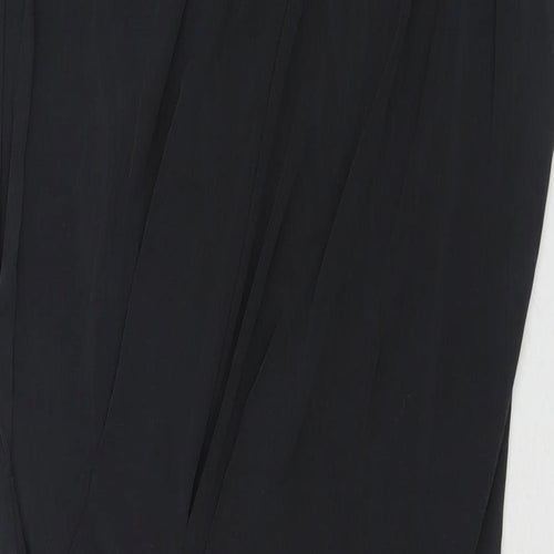 Oasis Womens Black Viscose Maxi Size L Cowl Neck Pullover
