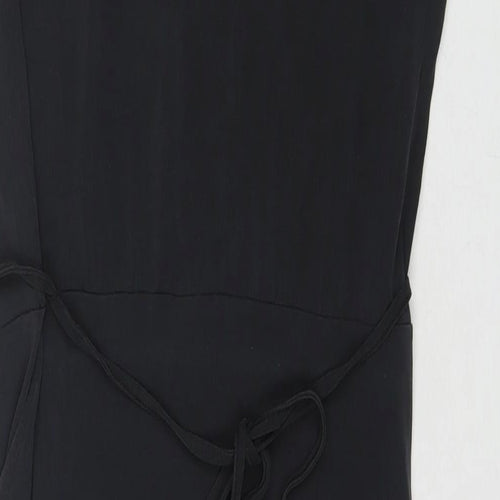 Oasis Womens Black Viscose Maxi Size L Cowl Neck Pullover