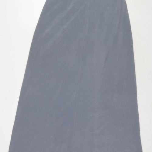 TAGG Womens Grey Polyester Maxi Skirt Size 10 Button
