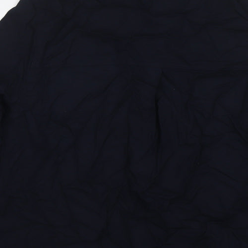 Marks and Spencer Womens Blue Viscose Basic Button-Up Size 6 Round Neck