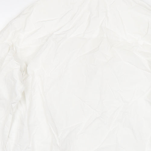 Glamorous Womens White Viscose Basic Button-Up Size 8 Collared