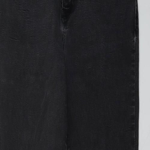 New Look Womens Grey Cotton Skinny Jeans Size 14 L27 in Regular Button