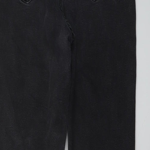 New Look Womens Grey Cotton Skinny Jeans Size 14 L27 in Regular Button