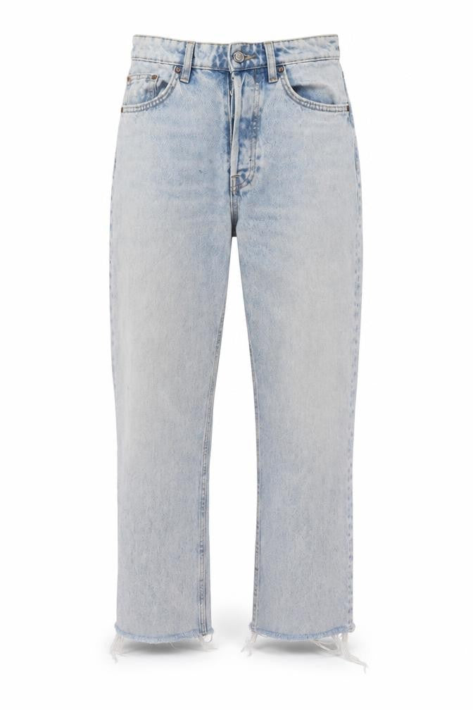 Zara Womens Blue Cotton Straight Jeans Size 10 L26 in Regular Button