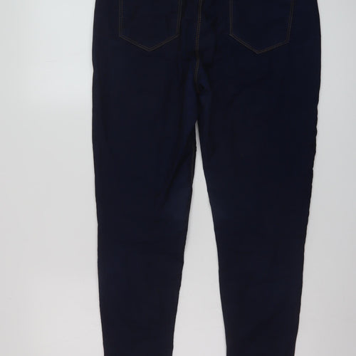 Denim & Co. Womens Blue Cotton Skinny Jeans Size 12 L26 in Regular Button