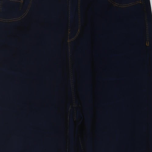 Denim & Co. Womens Blue Cotton Skinny Jeans Size 12 L26 in Regular Button
