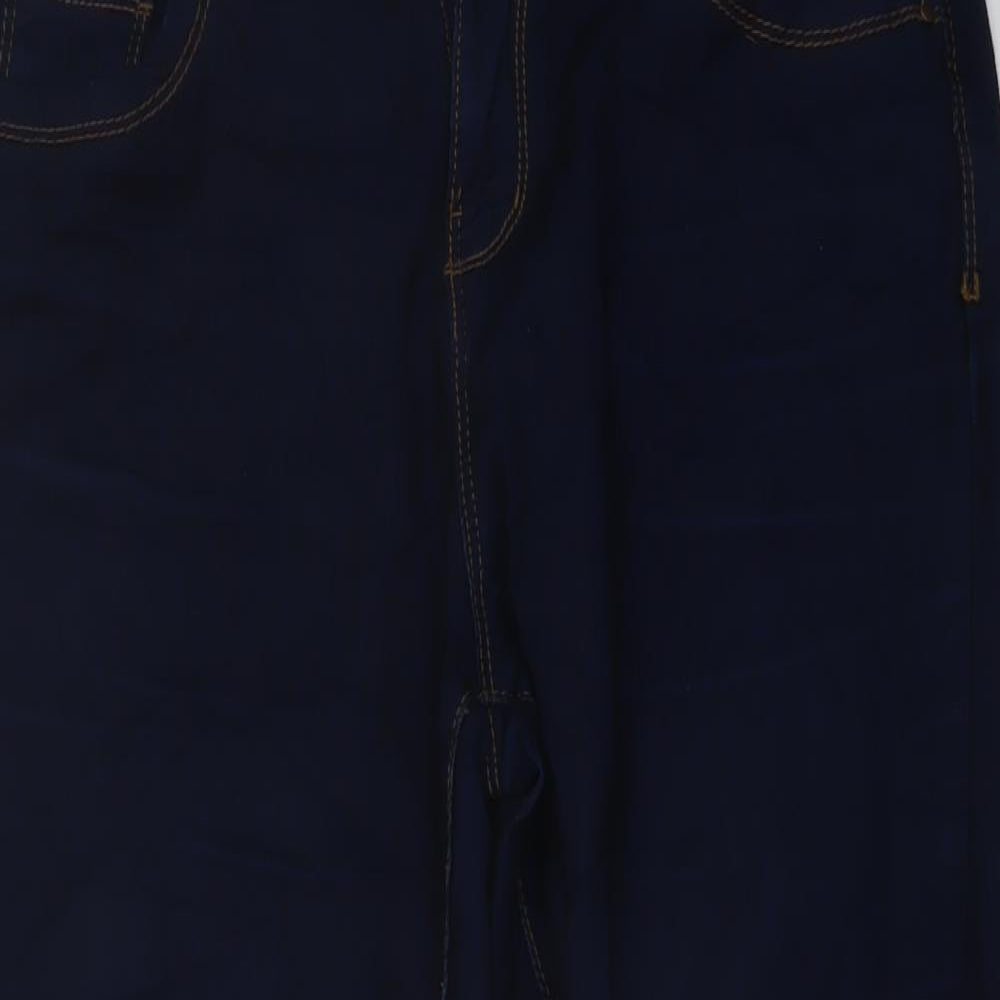 Denim & Co. Womens Blue Cotton Skinny Jeans Size 12 L26 in Regular Button