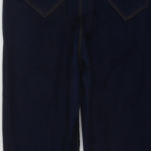 Denim & Co. Womens Blue Cotton Skinny Jeans Size 12 L26 in Regular Button