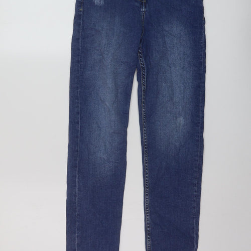 John Lewis Boys Blue Cotton Straight Jeans Size 11 Years Regular Button