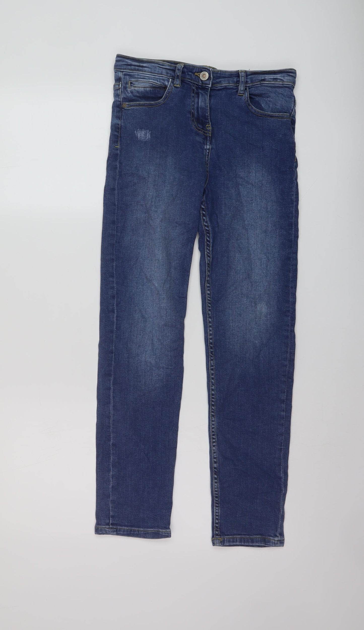 John Lewis Boys Blue Cotton Straight Jeans Size 11 Years Regular Button