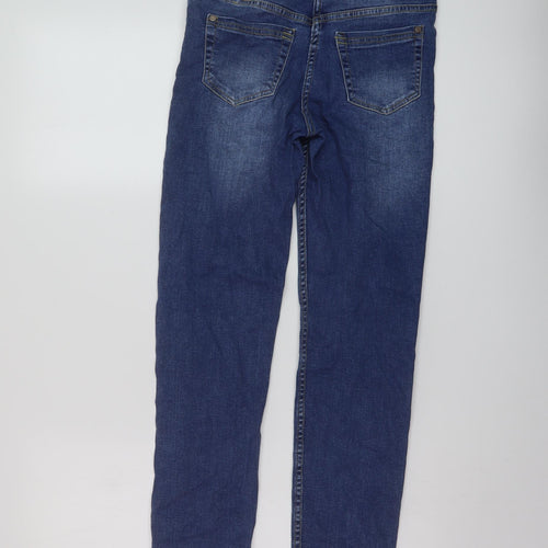 John Lewis Boys Blue Cotton Straight Jeans Size 11 Years Regular Button