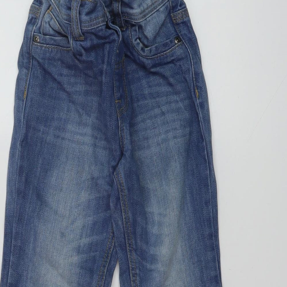 George Boys Blue Cotton Straight Jeans Size 4-5 Years Regular Button