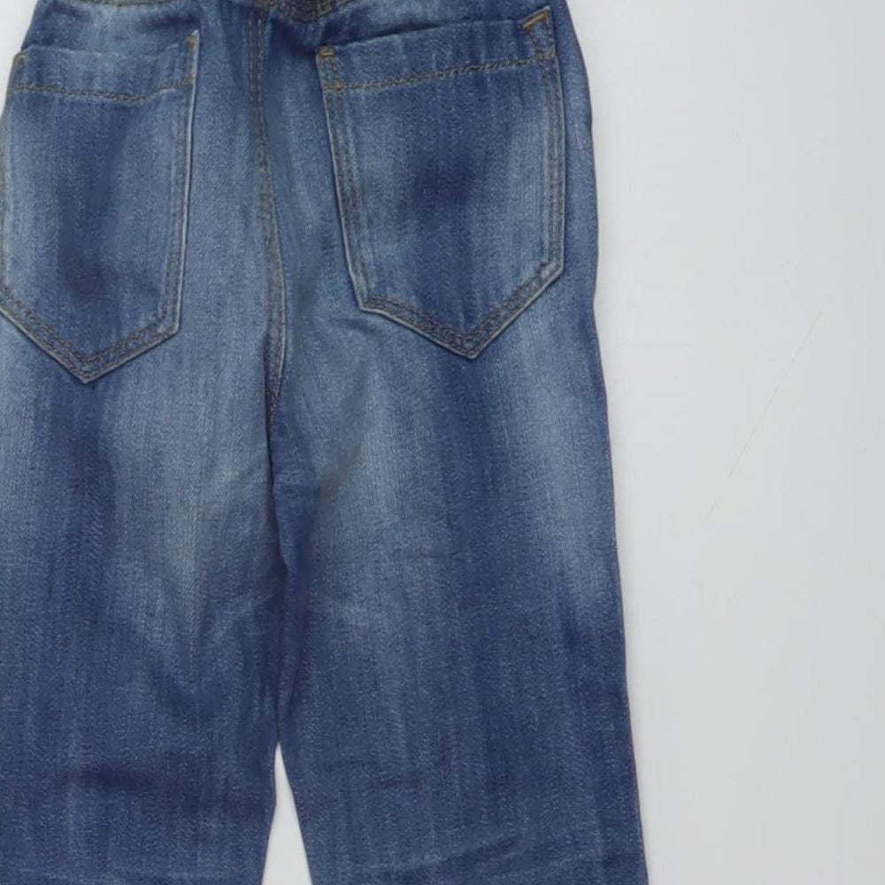 George Boys Blue Cotton Straight Jeans Size 4-5 Years Regular Button