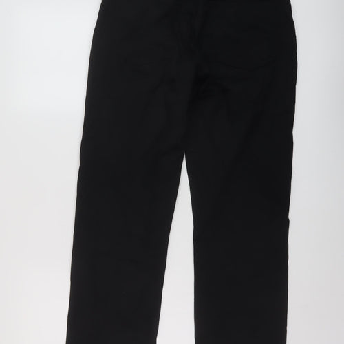 BIG STAR Mens Black Cotton Straight Jeans Size 31 in L32 in Regular Button