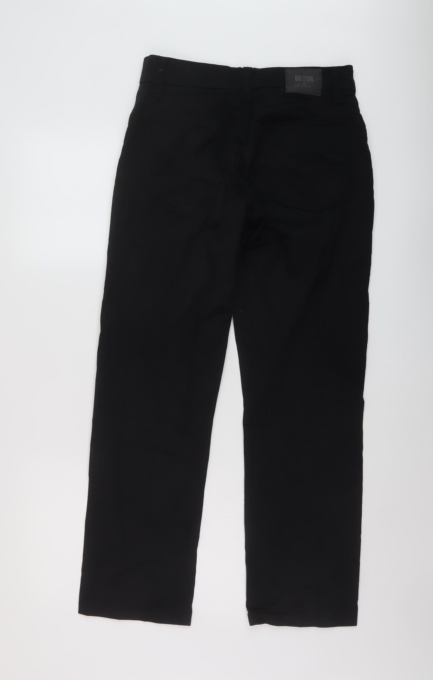 BIG STAR Mens Black Cotton Straight Jeans Size 31 in L32 in Regular Button