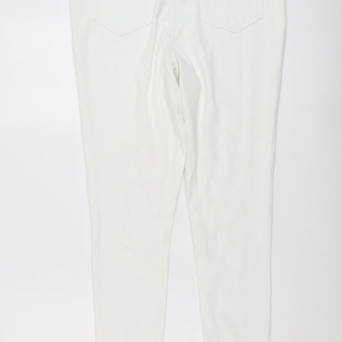 F&F Womens Ivory Cotton Jegging Jeans Size 16 L28 in Regular