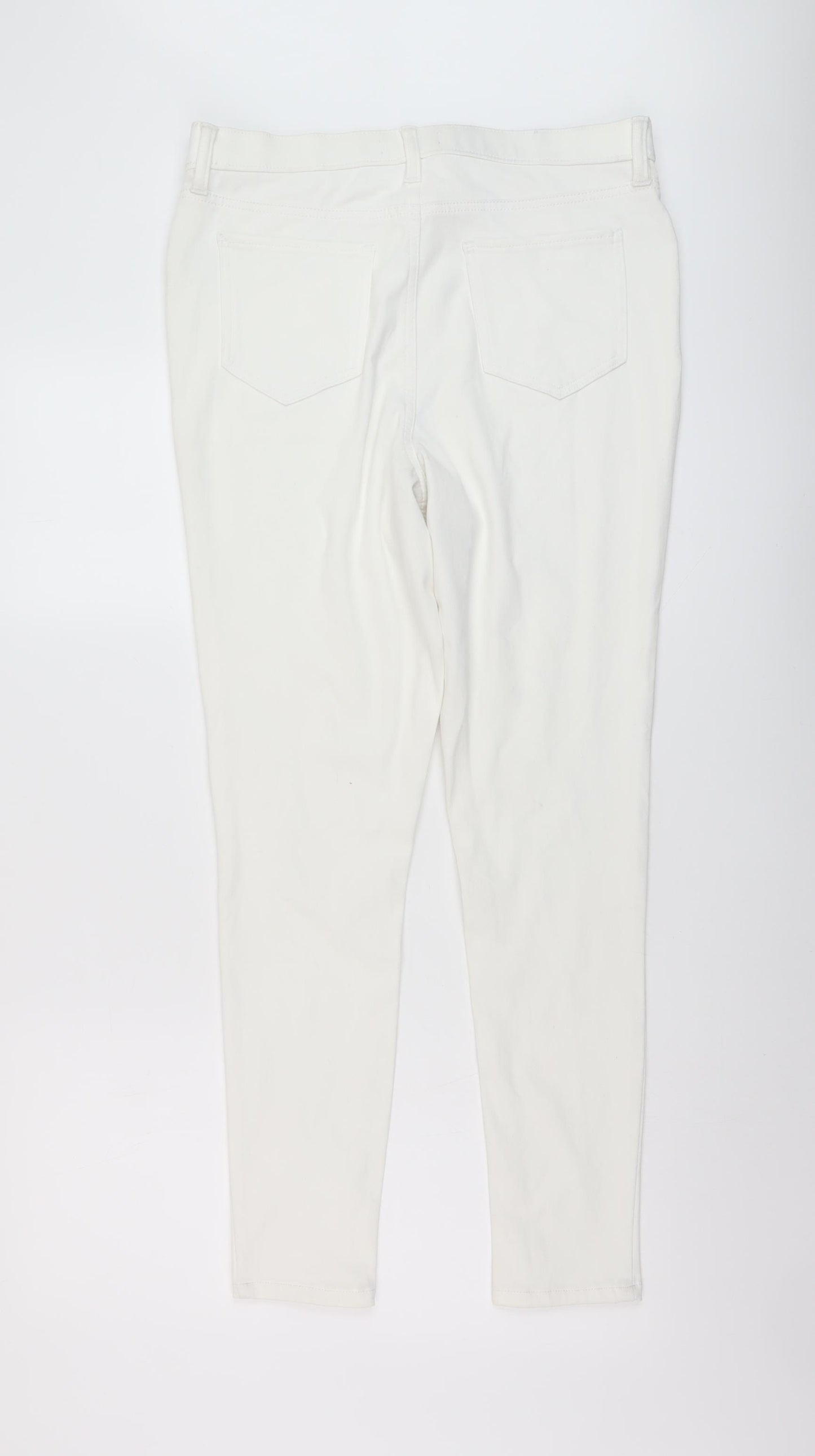 F&F Womens Ivory Cotton Jegging Jeans Size 16 L28 in Regular