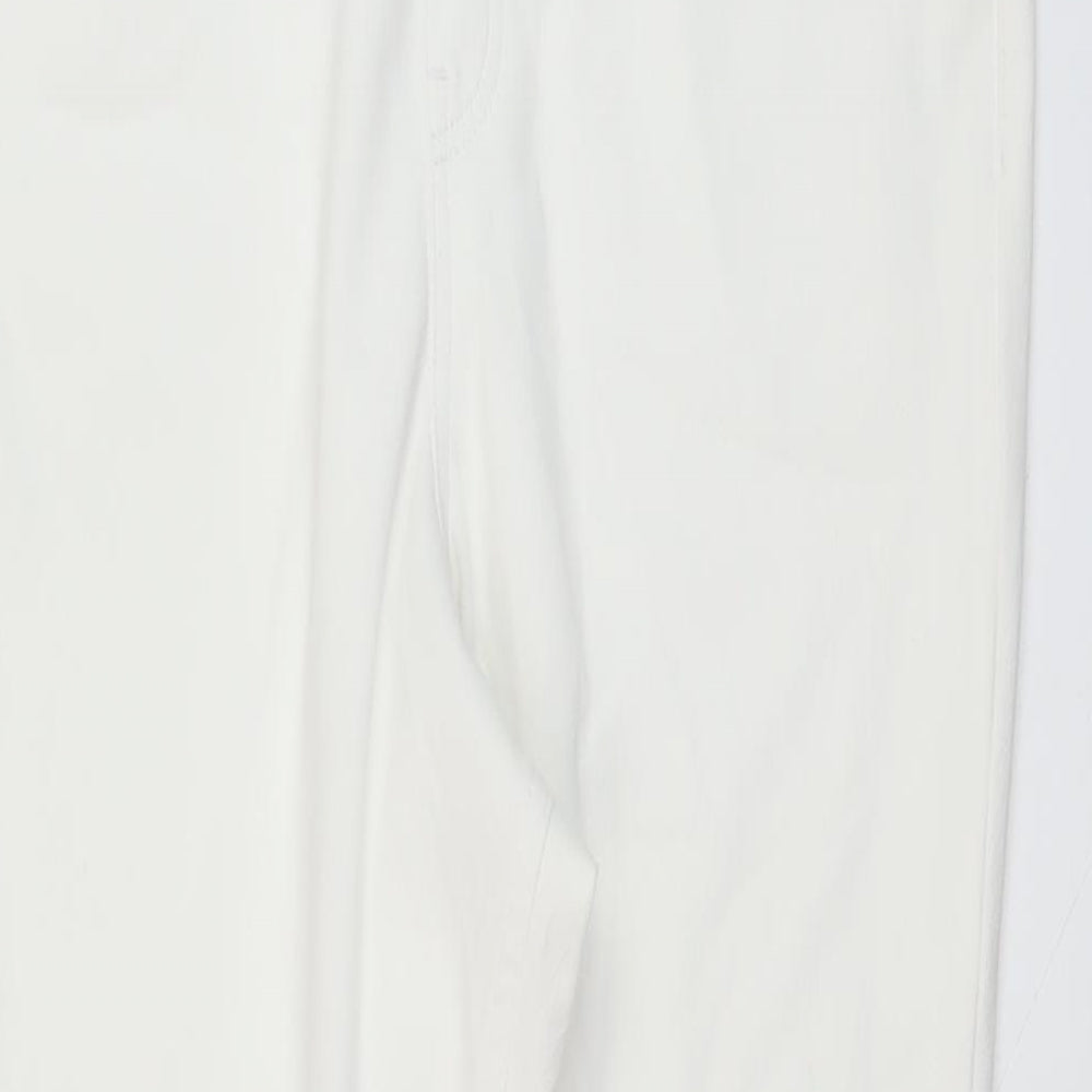 F&F Womens Ivory Cotton Jegging Jeans Size 16 L28 in Regular