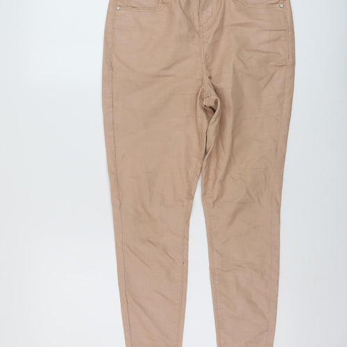 TU Womens Pink Cotton Skinny Jeans Size 10 L25 in Regular Button