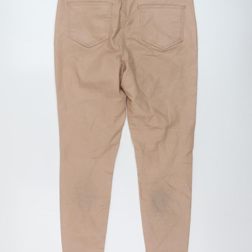 TU Womens Pink Cotton Skinny Jeans Size 10 L25 in Regular Button