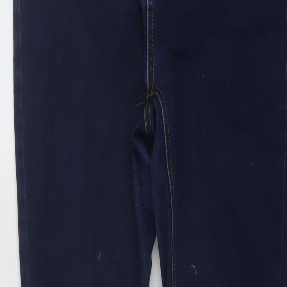 Warehouse Womens Blue Cotton Skinny Jeans Size 10 L27 in Regular Button