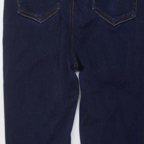 Warehouse Womens Blue Cotton Skinny Jeans Size 10 L27 in Regular Button