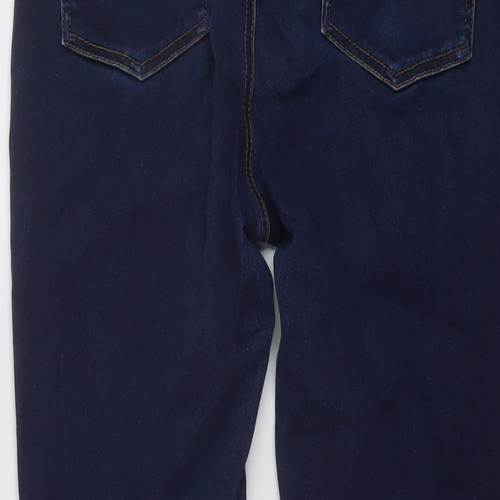 Warehouse Womens Blue Cotton Skinny Jeans Size 10 L27 in Regular Button
