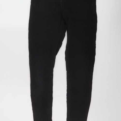 Marks and Spencer Womens Black Cotton Skinny Jeans Size 10 L27 in Regular Button