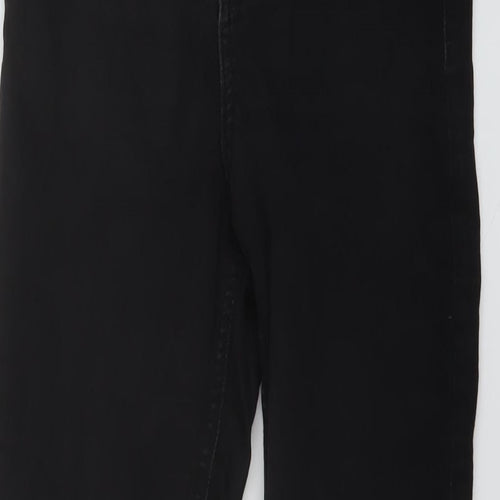 Marks and Spencer Womens Black Cotton Skinny Jeans Size 10 L27 in Regular Button