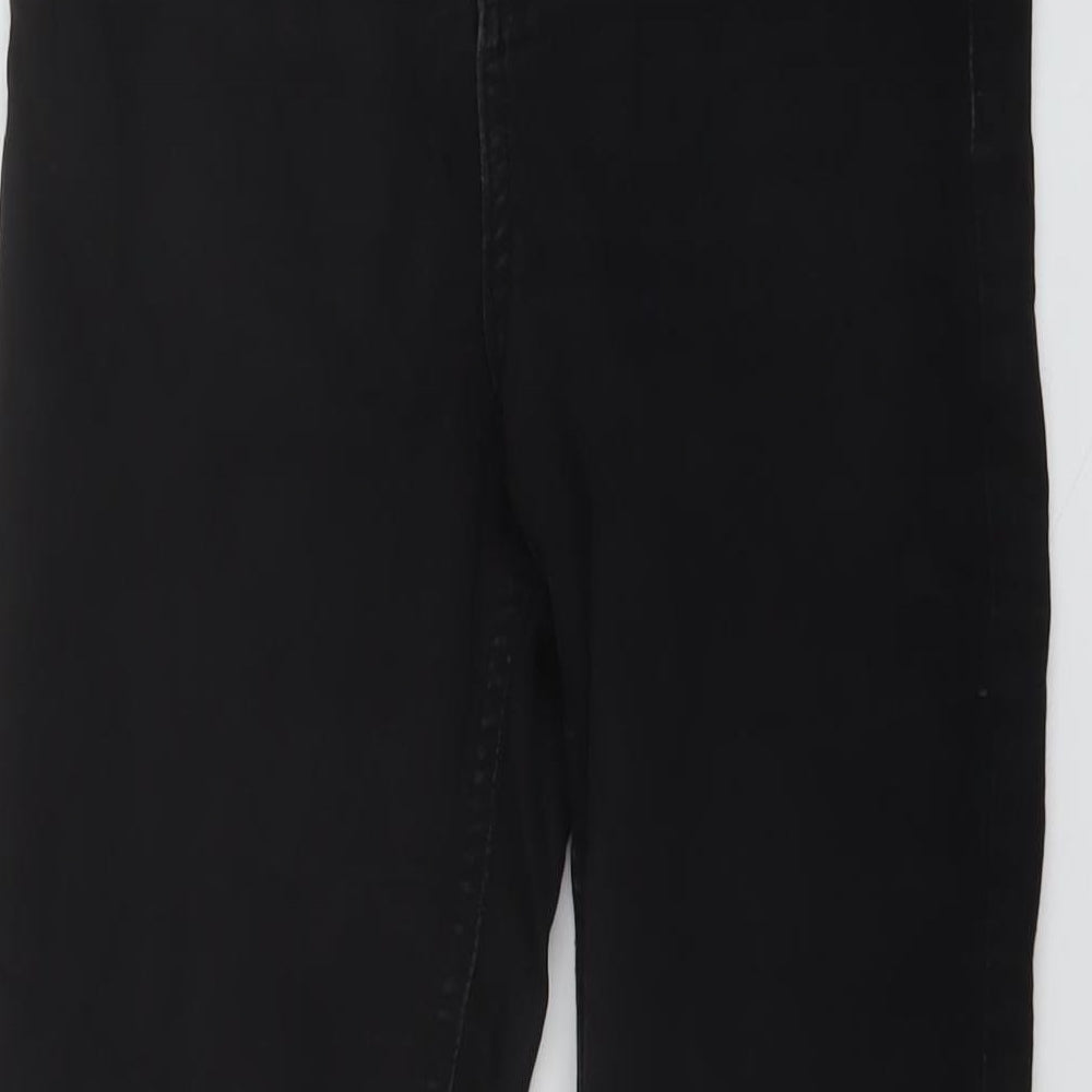 Marks and Spencer Womens Black Cotton Skinny Jeans Size 10 L27 in Regular Button