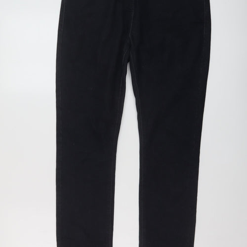 Papaya Womens Blue Cotton Skinny Jeans Size 14 L31 in Regular Button